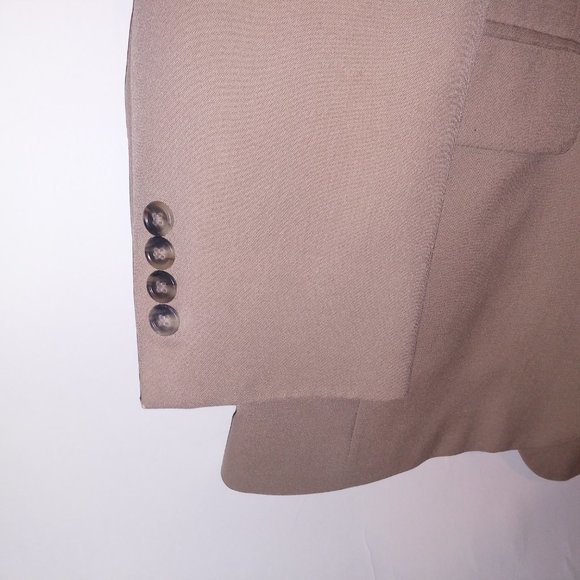 Vintage Dayton Hudson Suit Mens 2 Piece‎ Beige Solid 2 Button Front Long Sleeve - Picture 11 of 16